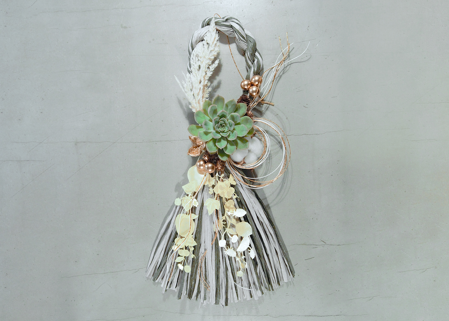 Tokyo 多肉植物付き お正月しめ縄飾りワークショップ コトモノミチ